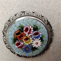 mosaik retro vintage broche brosch jewellery 